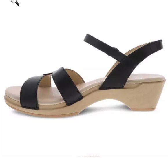 Dansko Karmen Burnished Sandal Calf Black Multiple sizes - Picture 2 of 5